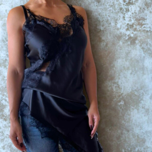 Vestito lungo con pizzo
