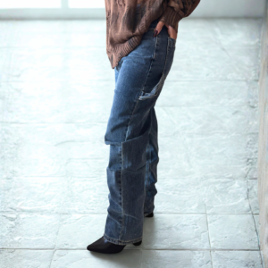 Jeans denim classici a gamba dritta