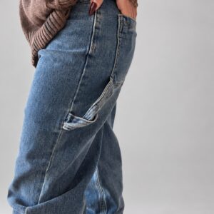 Jeans denim classici a gamba dritta