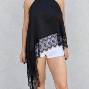 Maglietta assimmentrico con pizzo