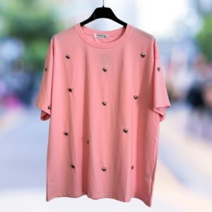 T-Shirt Cuori Applicati