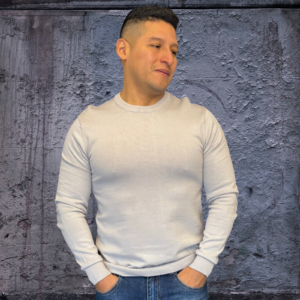 Maglia uomo casual grigio chiaro in cotone