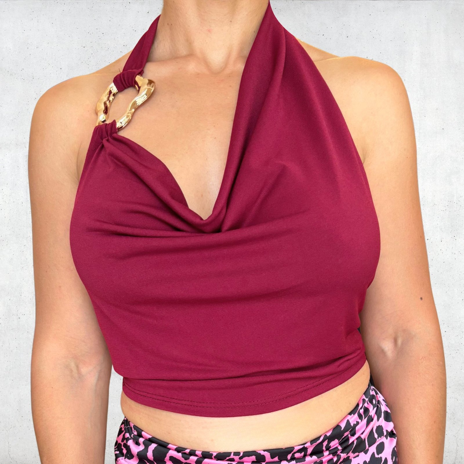 Top Drappeggiato con Anello Dorato - immagine 3