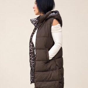 Gilet reversibile con cappuccio