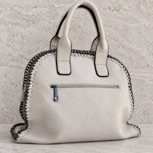Borsa a mano con catena e tasca posteriore